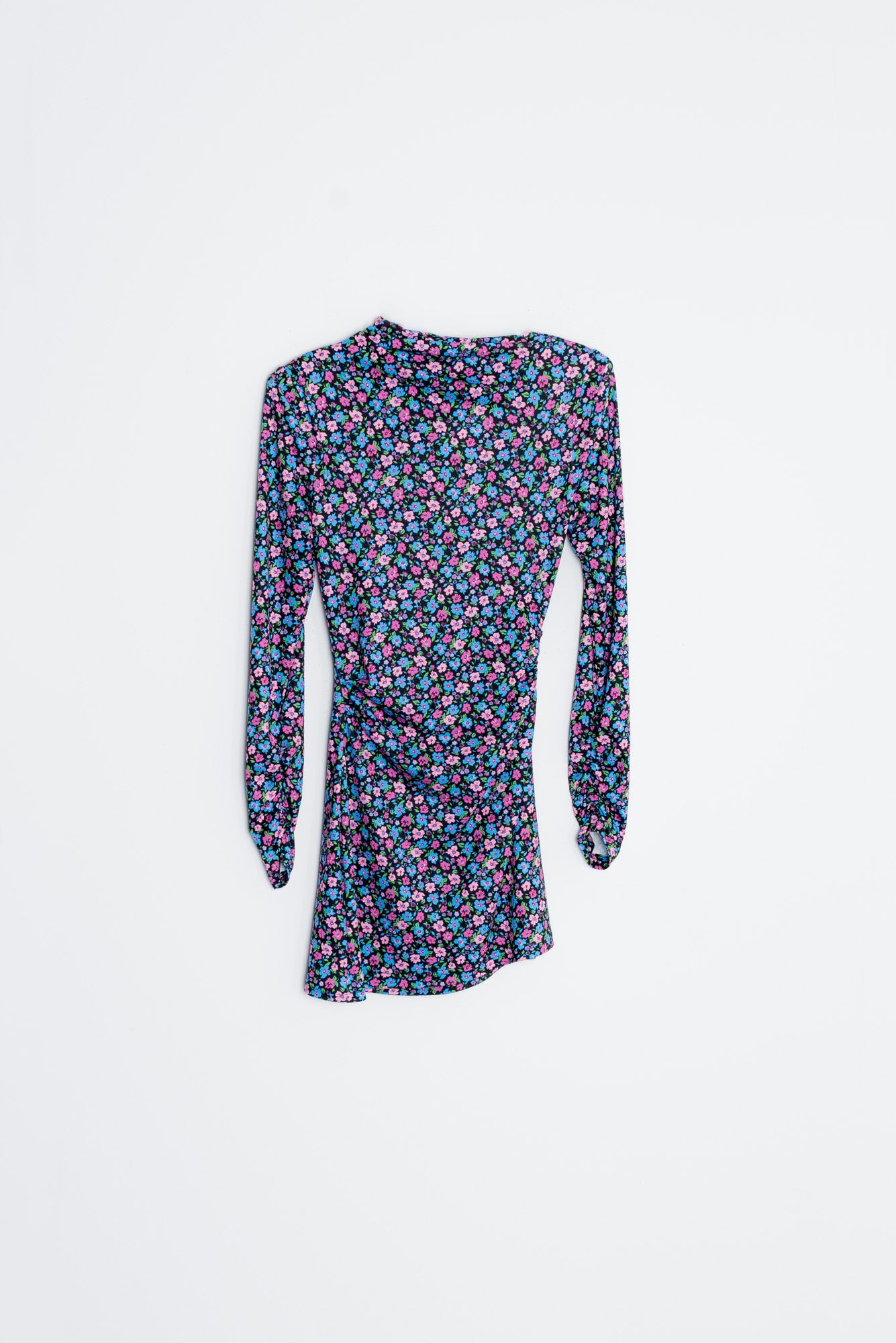 VESTIDO DRAPEADO FLORES